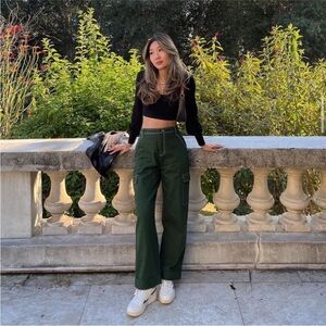 Sandy Liang Green Cargo Pants